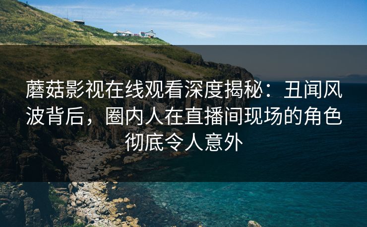 蘑菇影视在线观看深度揭秘：丑闻风波背后，圈内人在直播间现场的角色彻底令人意外